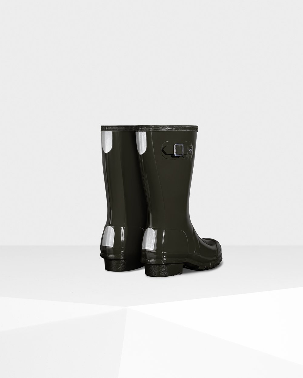 Botas De Agua Hunter Niños Original Big Gloss - Verde Oscuro Oliva - Argentina 2915HJSRV